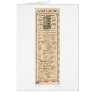 Miners' Restaurant Menu (1083A)