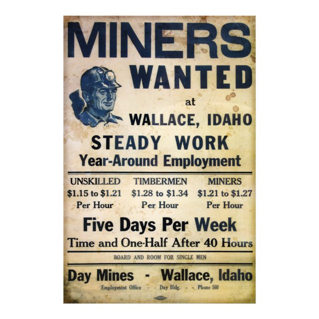Miners Wanted 1939 Photo Print (Front)