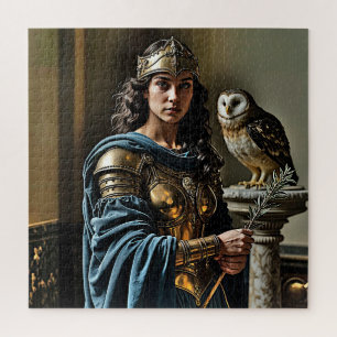 Minerva’s Silent Vigil - Roman Goddess Jigsaw Puzzle