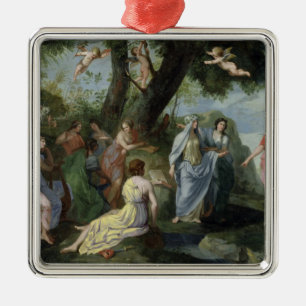 Minerva with the Muses Metal Tree Decoration
