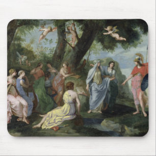 Minerva with the Muses Mouse Pad