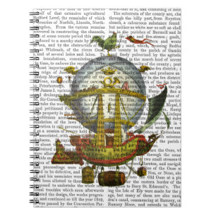 Minerve Hot Air Balloon Spiral Notebook