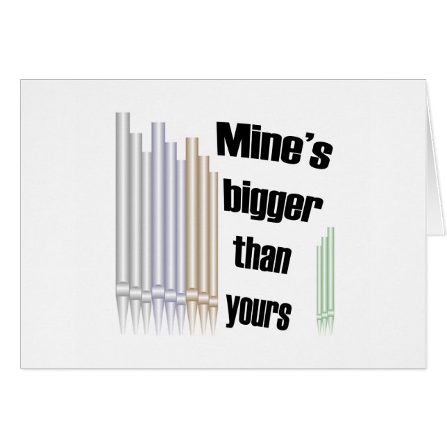 Mine's bigger than yours blank card (Front Horizontal)