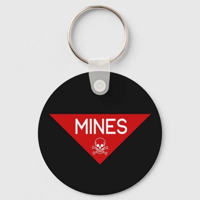 MINES SIGN | SIGNAGE | SYMBOL KEY RING (Front)