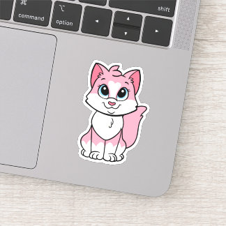 Minette, the pink kitten Sticker