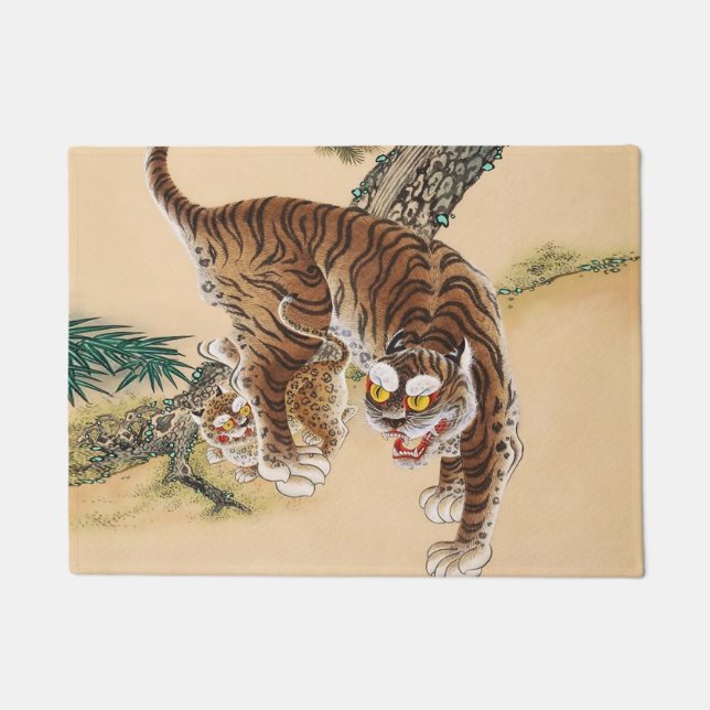 Minhwa Korean Ugly Tiger  Doormat (Front)