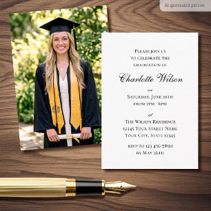Mini 2026 Graduation Invitation Script Insert Card