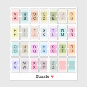 Mini Alphabet Index Tab Divider Bujo Label 