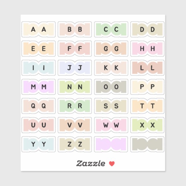 Mini Alphabet Index Tab Page Divider Tab Folding (Sheet)