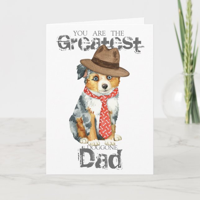 Mini American Shepherd Dad Card (Front)