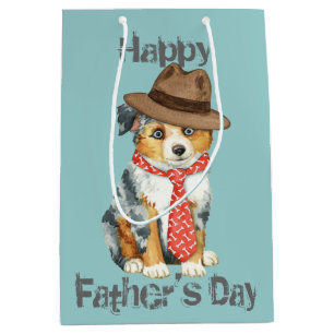 Mini American Shepherd Dad Medium Gift Bag