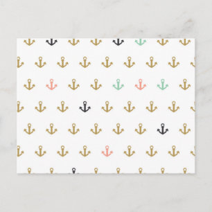 Mini Anchor Pattern Postcard