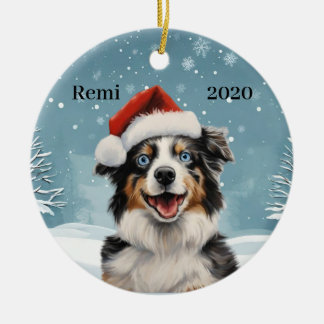 Mini Aussie 2 Ceramic Tree Decoration