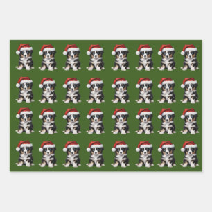 Mini Aussie 6 Holiday  Wrapping Paper Sheet