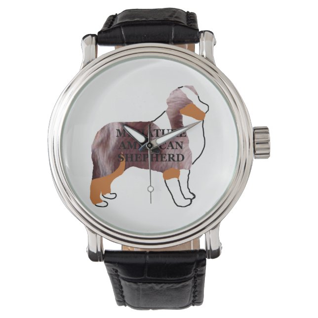 mini aussie red merle name silo watch (Front)