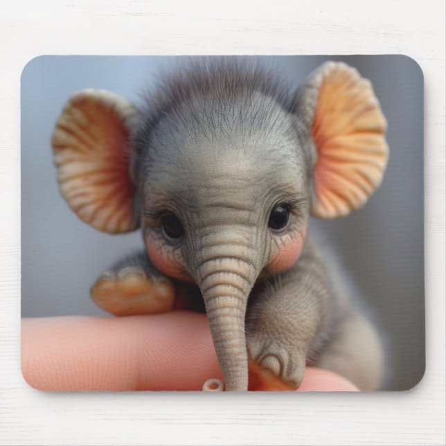Mini baby elephant mouse pad (Front)