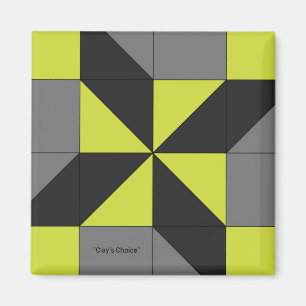 Mini Barn Quilt Block "Clay's Choice" Magnet