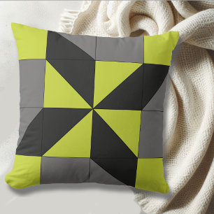 Mini Barn Quilt Clay's Choice Throw Pillow