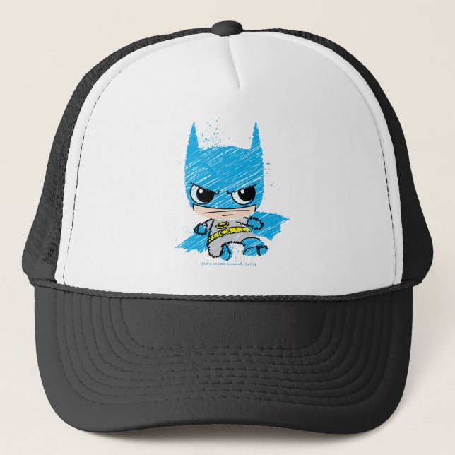 Mini Batman Sketch Trucker Hat (Front)