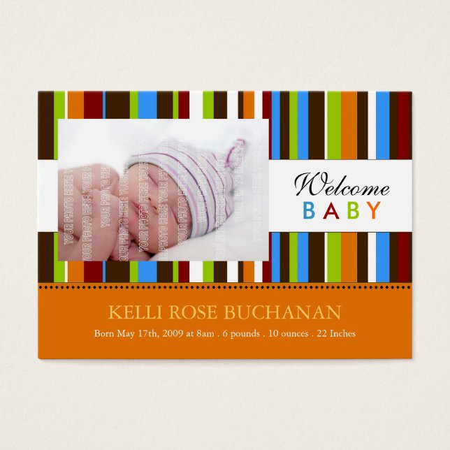 Mini Birth Announcement Cards (Front)