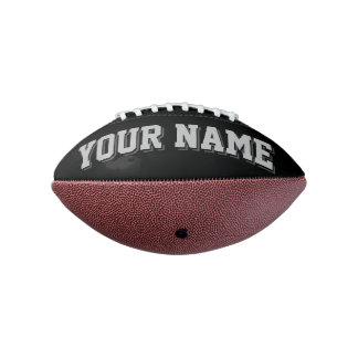 Mini BLACK SILVER AND DARK GRAY Personalised Football