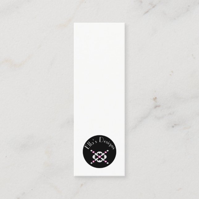 Mini Black simple design business card (Front)