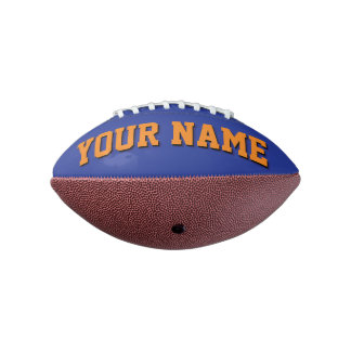 Mini BLUE AND ORANGE Personalised Football