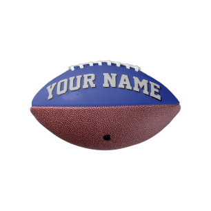 Mini BLUE AND SILVER GRAY Personalised Football