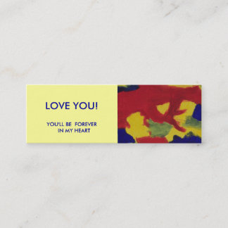 Mini Book Marker -  Love You Business Card