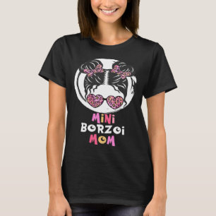 Mini Borzoi Mum Borzoi dog little girl cute T-Shirt