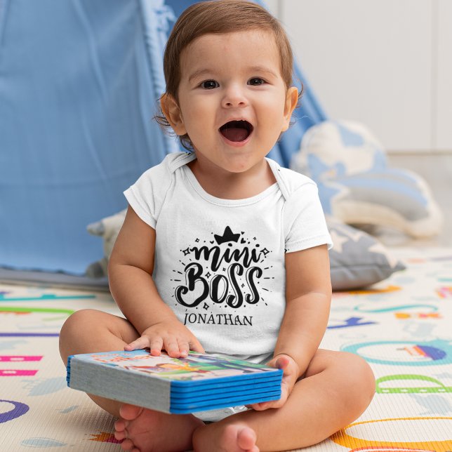Mini Boss Cute Typography Baby Bodysuit (Creator Uploaded)