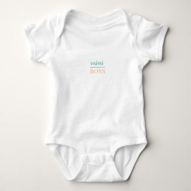 MINI BOSS one-piece Baby Bodysuit (Front)