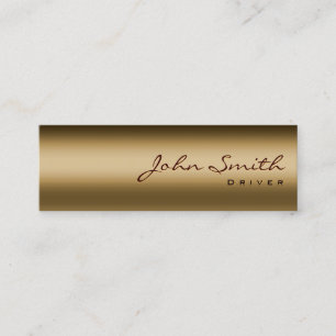 Mini Bronze Metal Driver Business Card