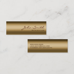 Mini Bronze Metal Reporter Business Card