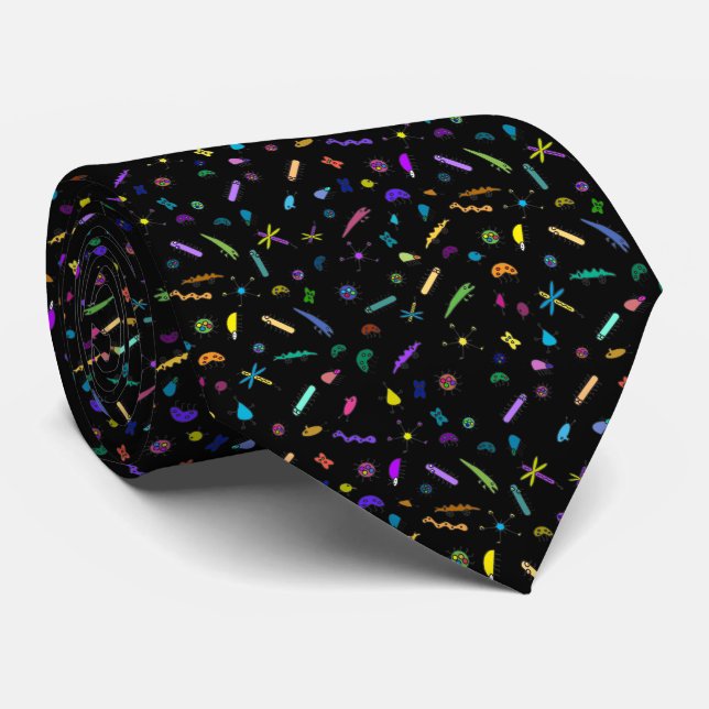 Mini Bugs and Mini Beasts Tie (Rolled)