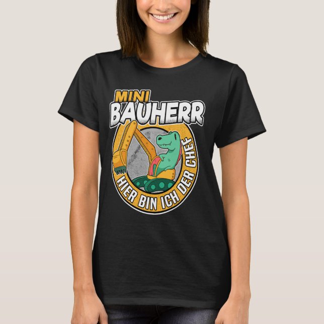 Mini Builder Dino Digger Construction Machines Con T-Shirt (Front)
