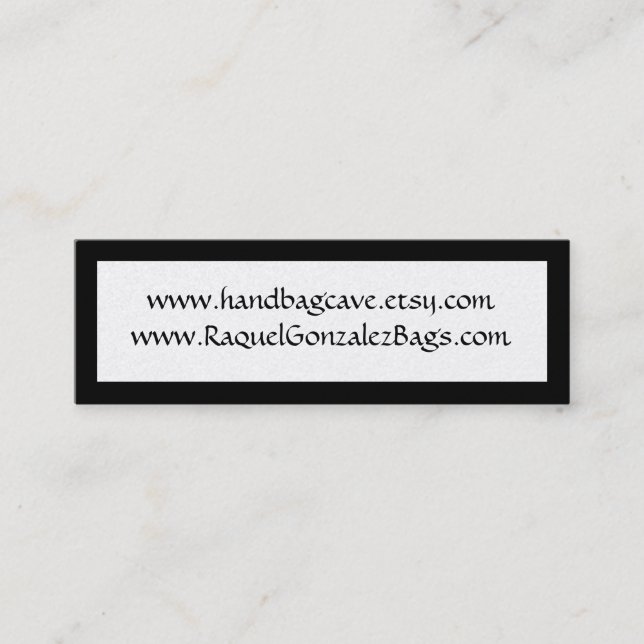 Mini Business Card Tags (Front)