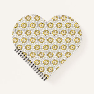 Mini Camellia Bliss Yellow Grey Notebook