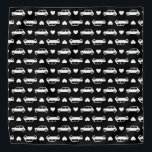 Mini Car Hearts Black Bandana<br><div class="desc">Mini Coopers paired with a hearts. If you would like different colorways or sizes,  please let me know! Made for all those who love classic British cars,  especially the Austin Mini,  Morris Mini,  etc.</div>