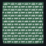 Mini Car Hearts Green Bandana<br><div class="desc">Mini Coopers paired with a hearts. If you would like different colorways or sizes,  please let me know! Made for all those who love classic British cars,  especially the Austin Mini,  Morris Mini,  etc.</div>