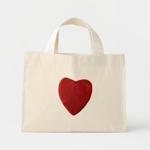 Mini carrying bag with red heart