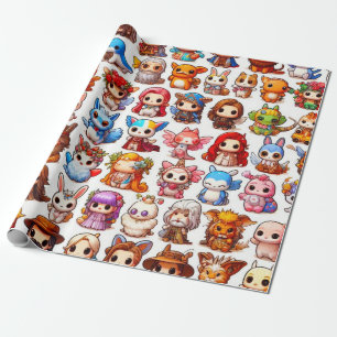 Mini Cartoon Wrapping Paper 