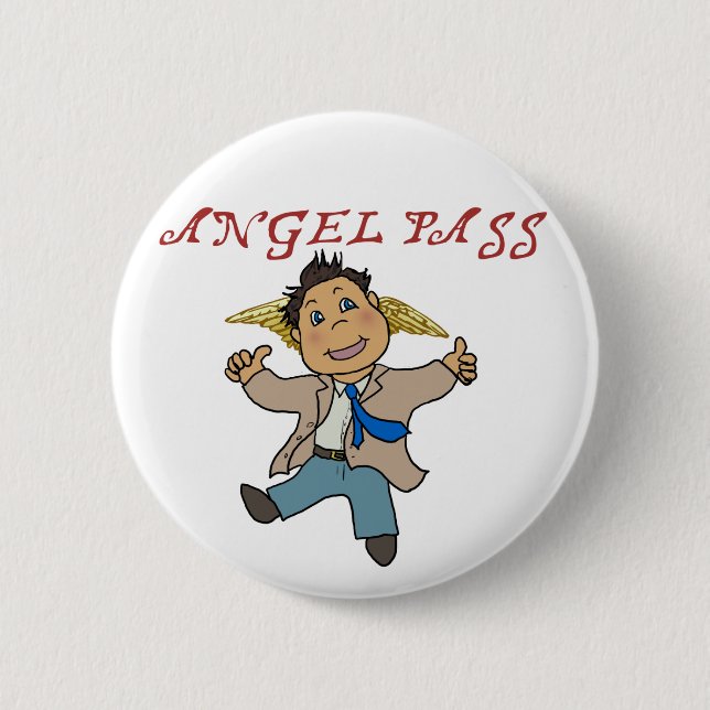 Mini Castiel Angel 6 Cm Round Badge (Front)