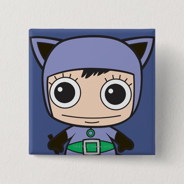 Mini Cat Woman 15 Cm Square Badge (Front)