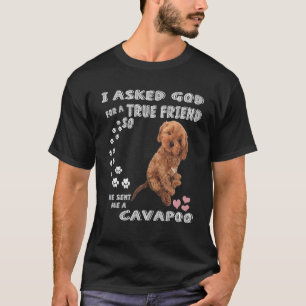 Mini Cavapoo Saying Mum, Cavadoodle Dad Print, Cav T-Shirt