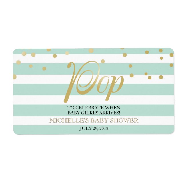 Mini Champagne Label Gender Neutral Baby Shower (Front)