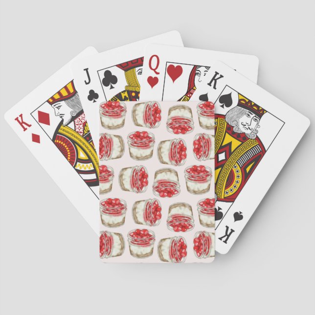 Mini Cherry Cheesecakes - Pink Playing Cards (Back)