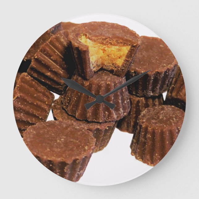 Mini Chocolate and Peanut Butter Treats Large Clock (Front)