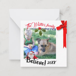 Mini Christmas photo with Santa Cards