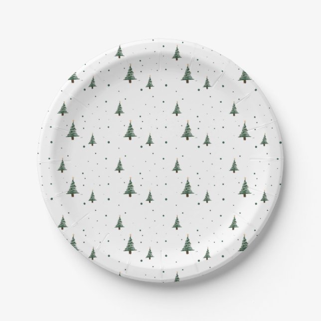 Mini Christmas Tree Paper Plates (Front)
